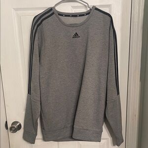 Adidas Men's Crewneck Sweater in Gray and Black​